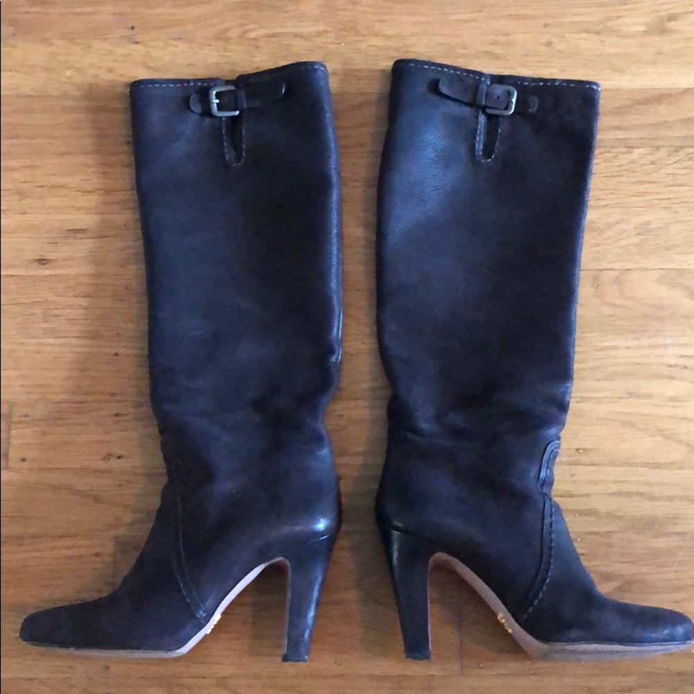 Prada brown nubuck boot